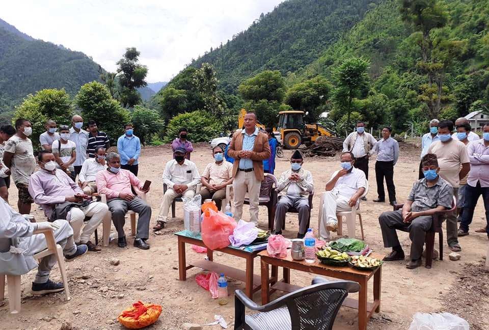 माण्डवी गाउँपालिकाको प्रशासनिक भवन निर्माण शुरु