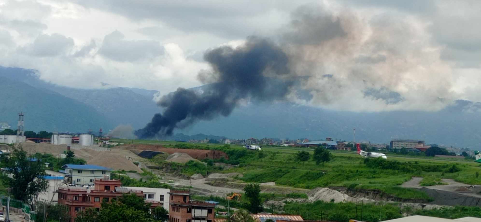 त्रिभुवन विमानस्थलमा जहाज दुर्घटना